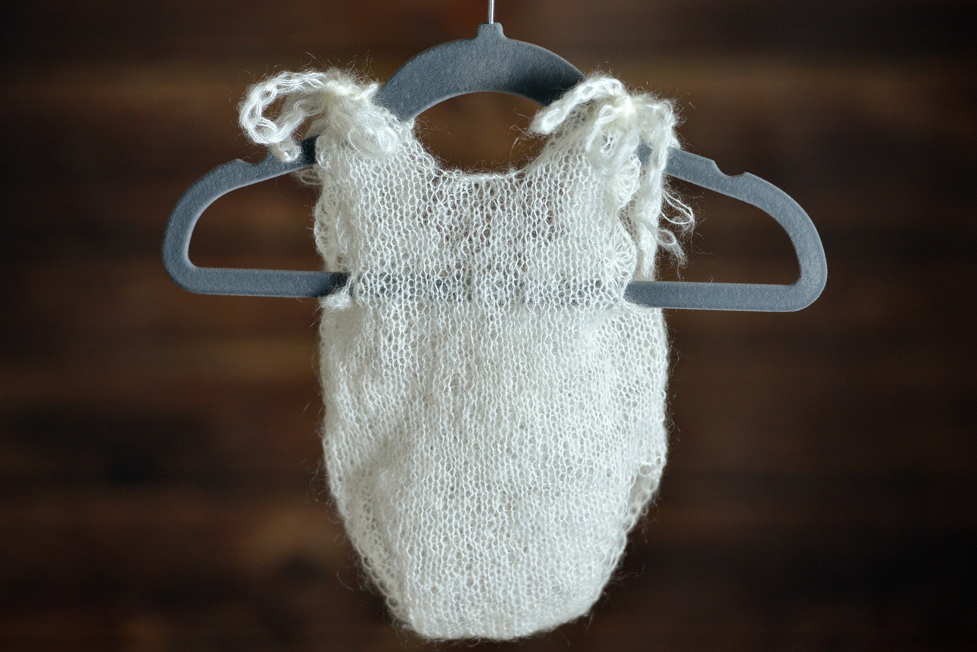 Mohair Bodysuit - White-Newborn Photography Props