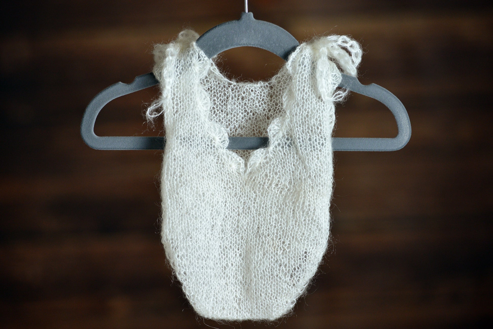 Mohair Bodysuit - White-Newborn Photography Props