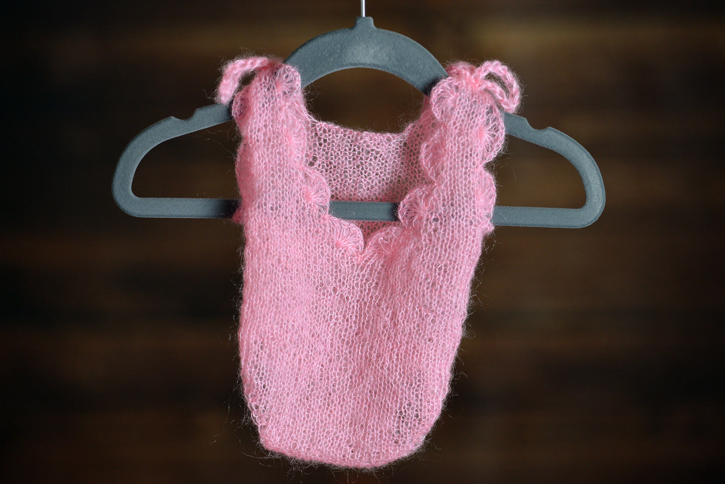 Mohair Bodysuit - Pink-Newborn Photography Props