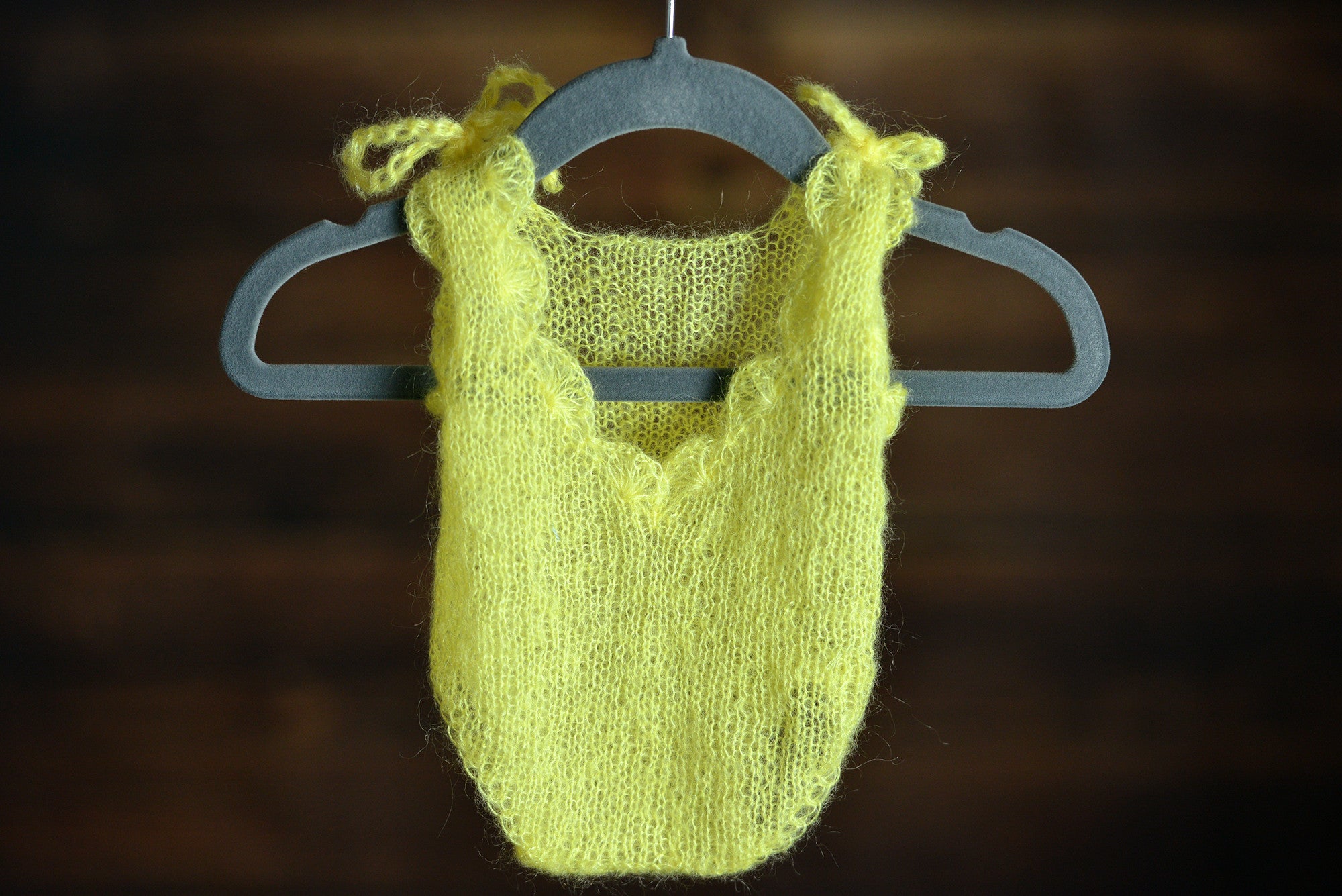 Mohair Bodysuit - Yellow-Newborn Photography Props