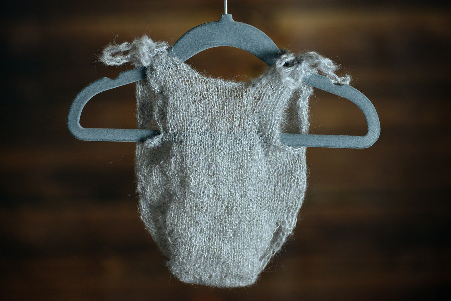 Mohair Bodysuit - Silver-Newborn Photography Props