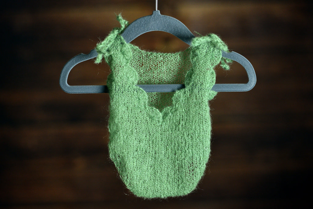 Mohair Bodysuit - Sage-Newborn Photography Props
