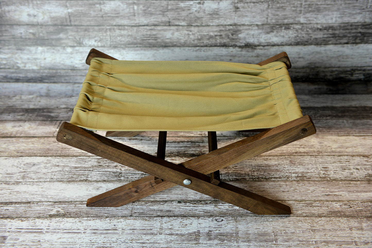 Rustic Deck Chair AND Matching Pillow - Khaki Canvas - Interchangeable-Newborn Photography Props