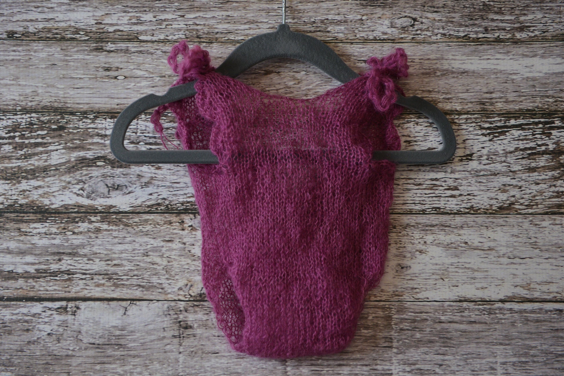 Mohair Bodysuit - Mauve-Newborn Photography Props