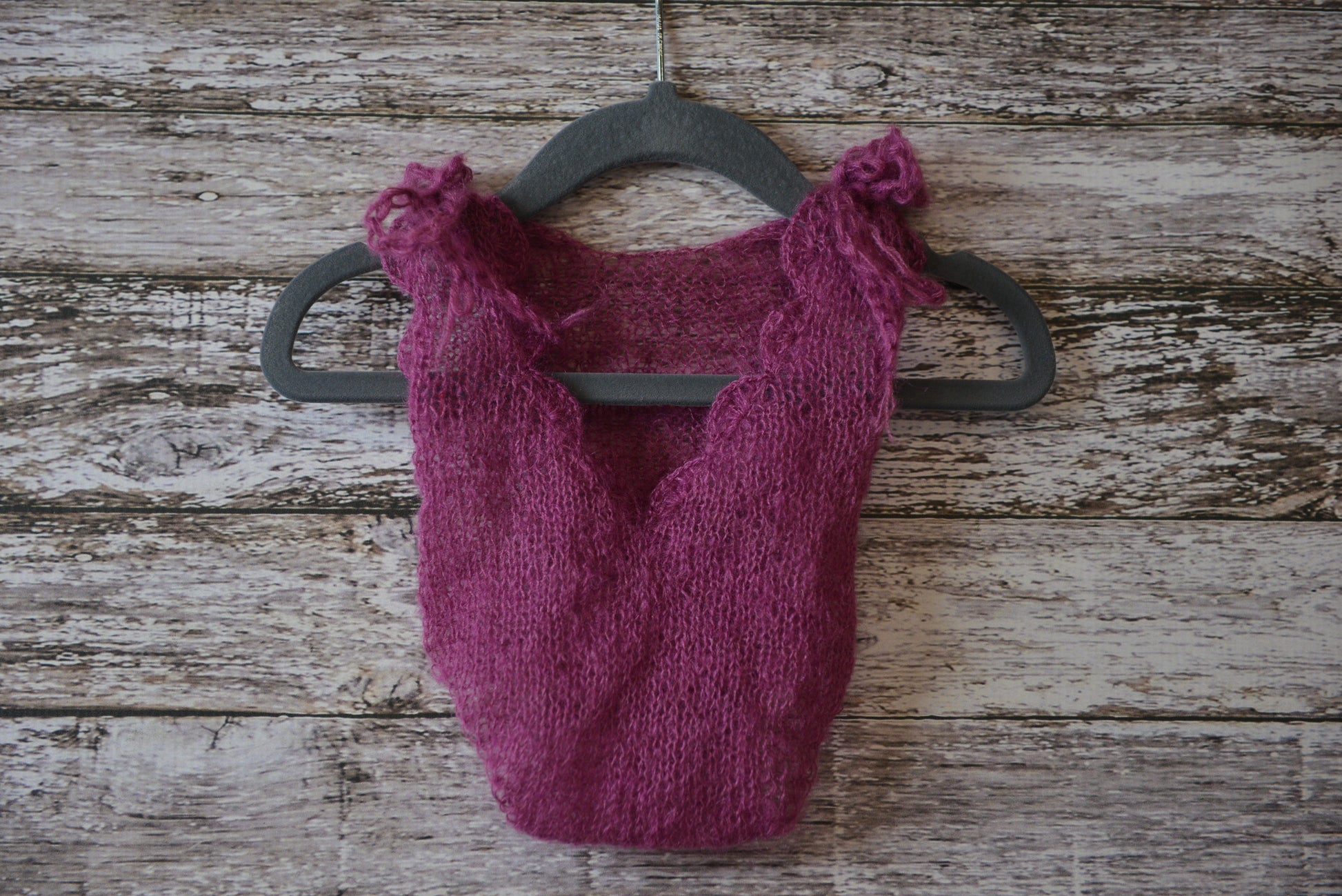 Mohair Bodysuit - Mauve-Newborn Photography Props