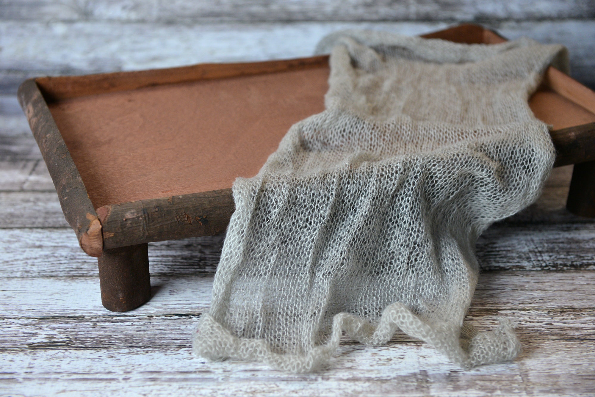 Mohair Wrap - Silver-Newborn Photography Props