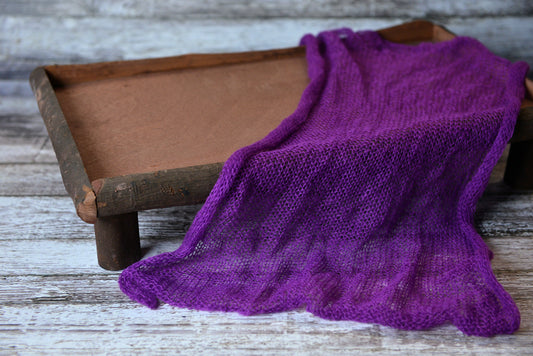 Mohair Wrap - Intense Violet-Newborn Photography Props