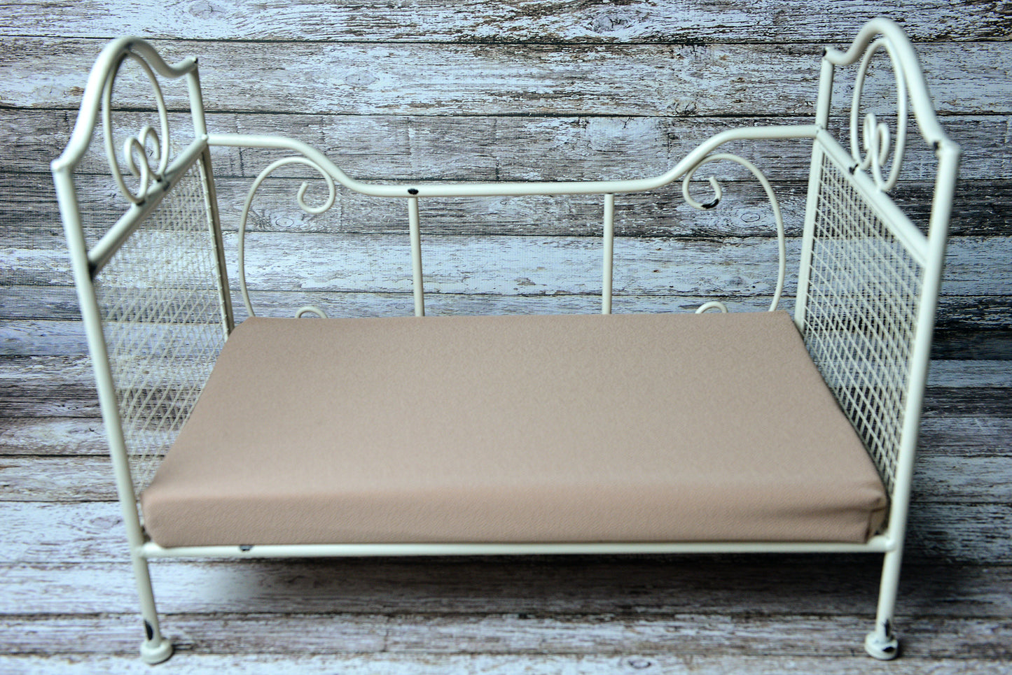 Mattress with Cover - Textured - Khaki-Newborn Photography Props