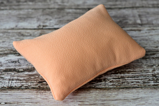 Mini Pillow with Cover - Textured - Peach-Newborn Photography Props