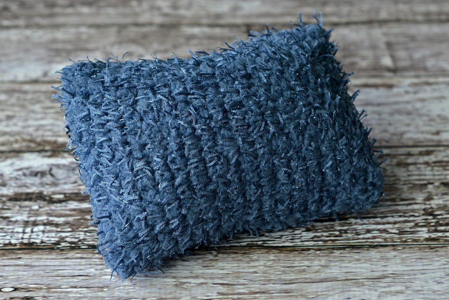 Mini Pillow with Cover - Threads - Blue Gray-Newborn Photography Props