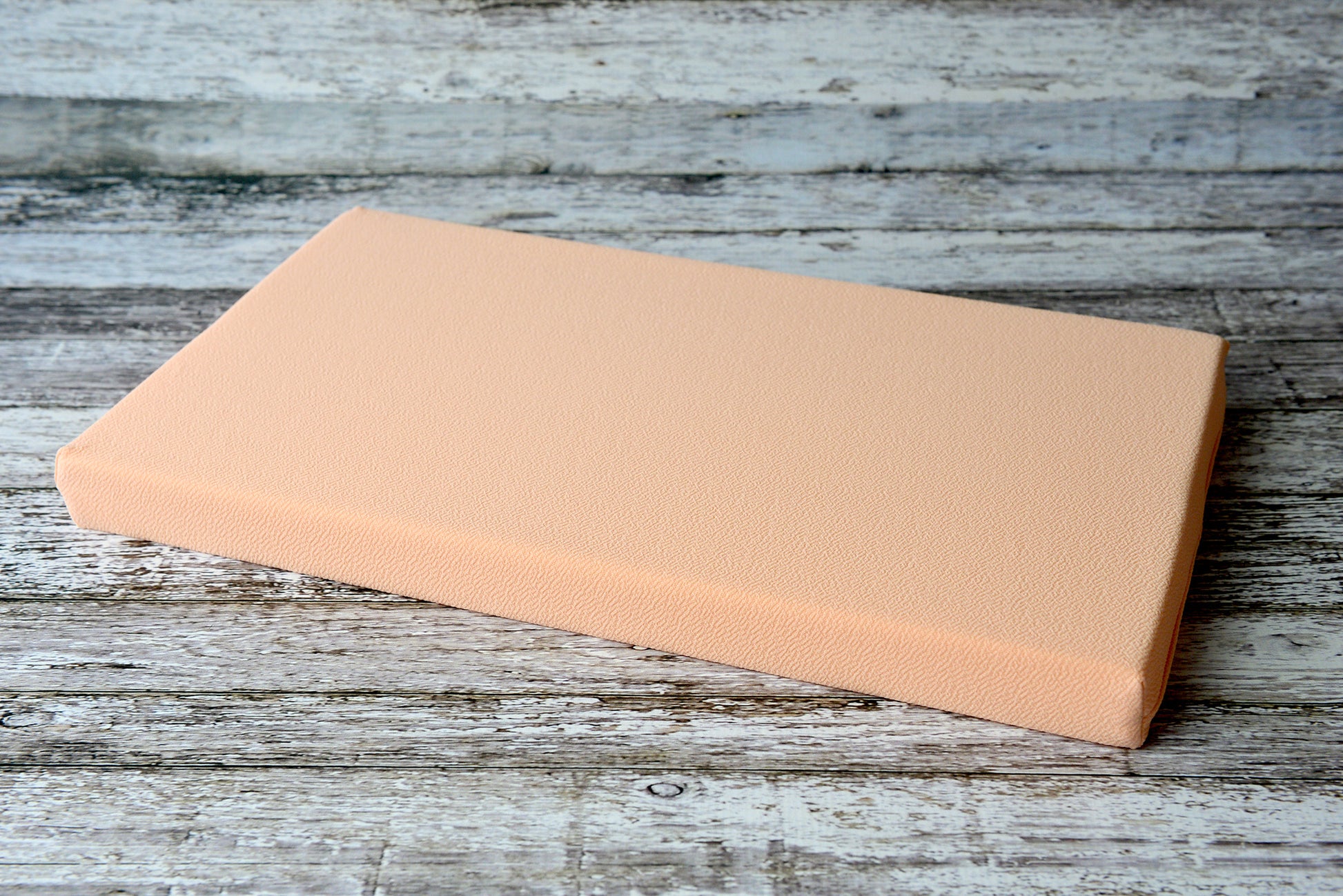 Mattress with Cover - Textured - Peach-Newborn Photography Props