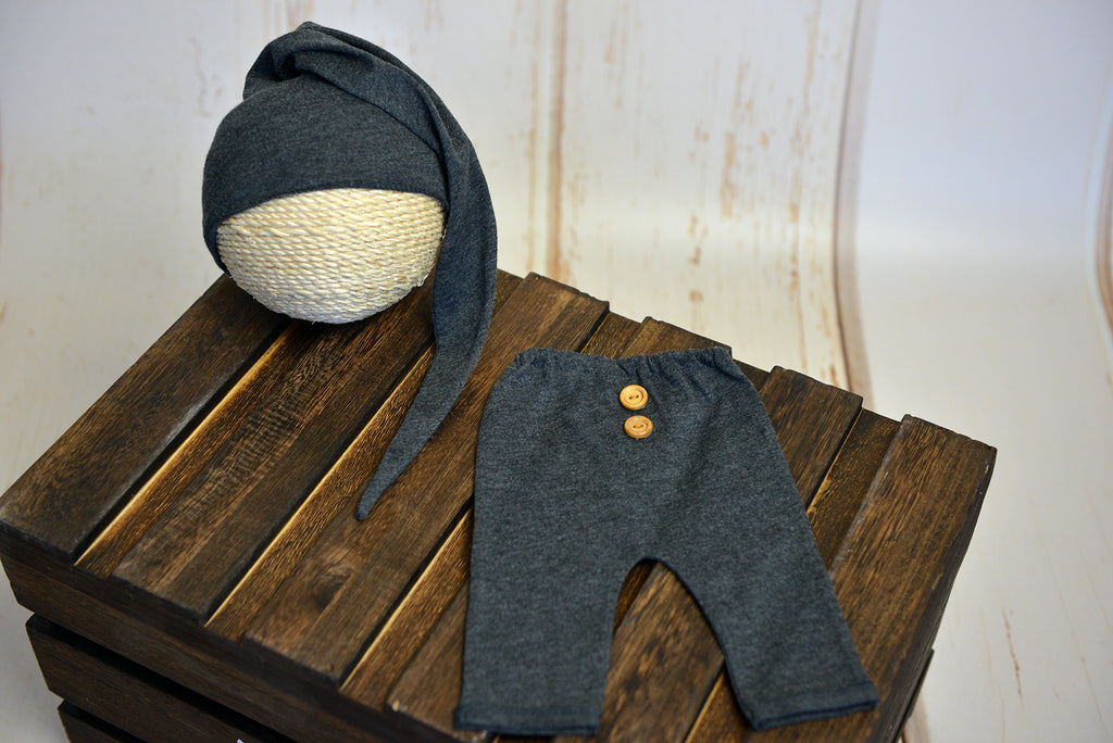 SET Basic Boy - Charcoal-Newborn Photography Props