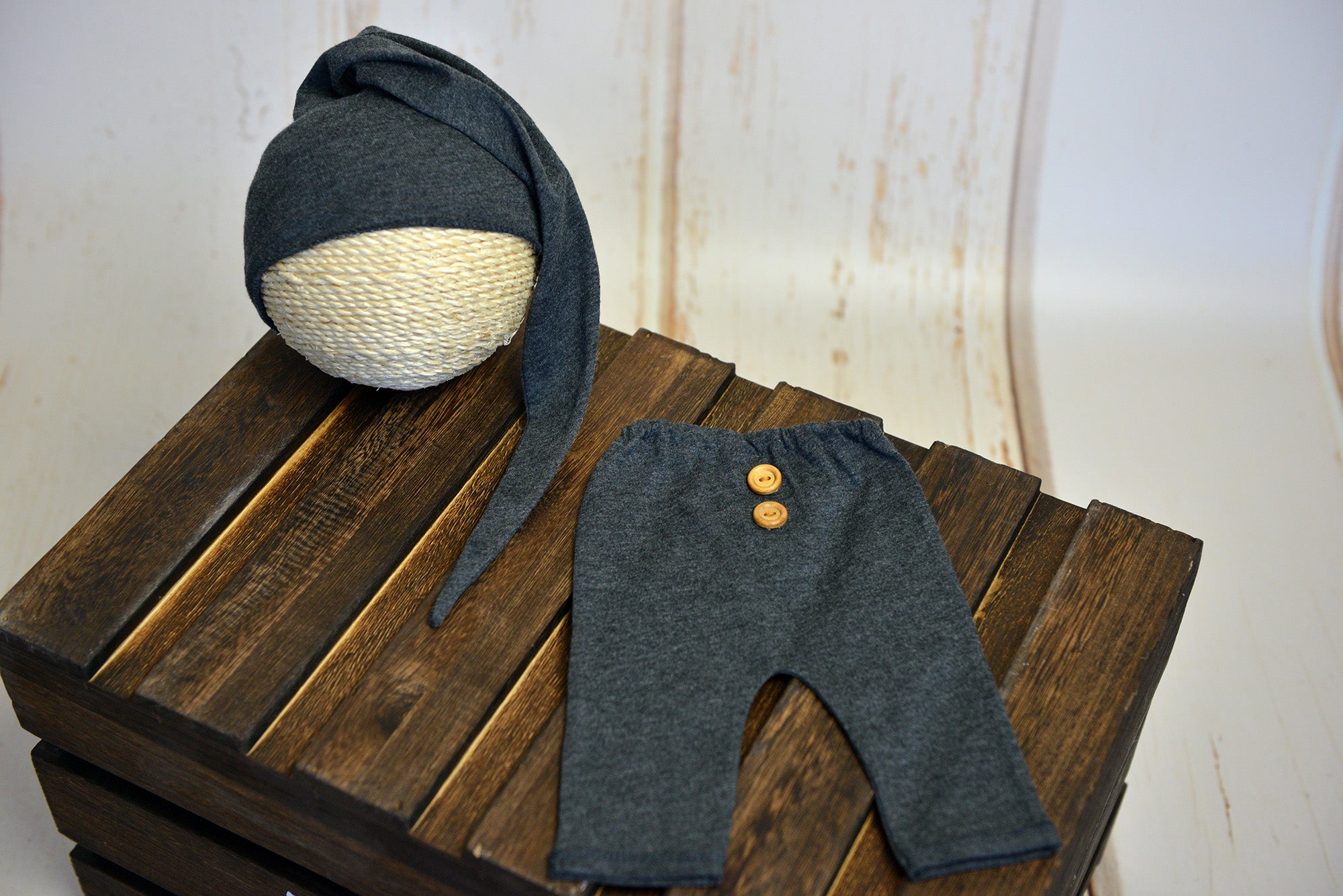 SET Basic Boy - Charcoal-Newborn Photography Props