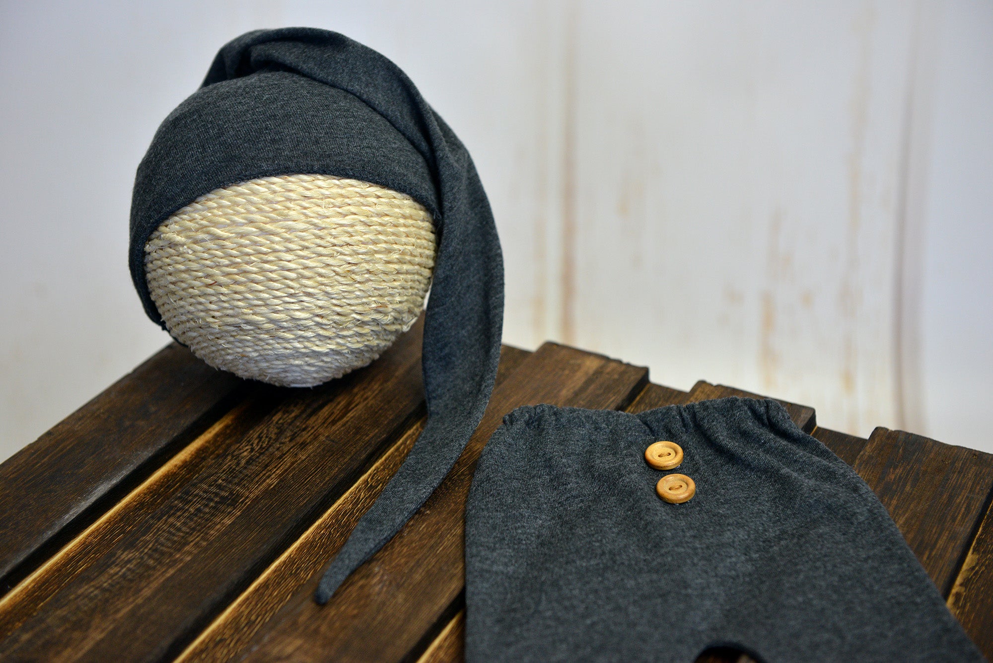 SET Basic Boy - Charcoal-Newborn Photography Props