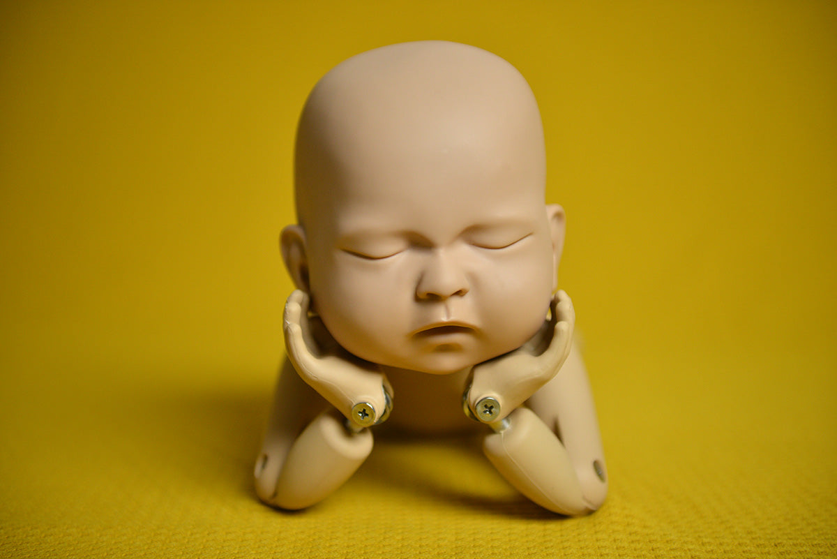 Bean Bag Fabric - Perforated - Mustard-Newborn Photography Props