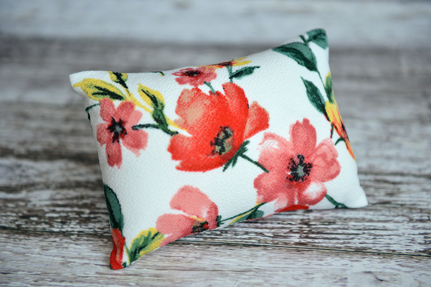 Mini Pillow with Cover - Textured - Floral 1-Newborn Photography Props