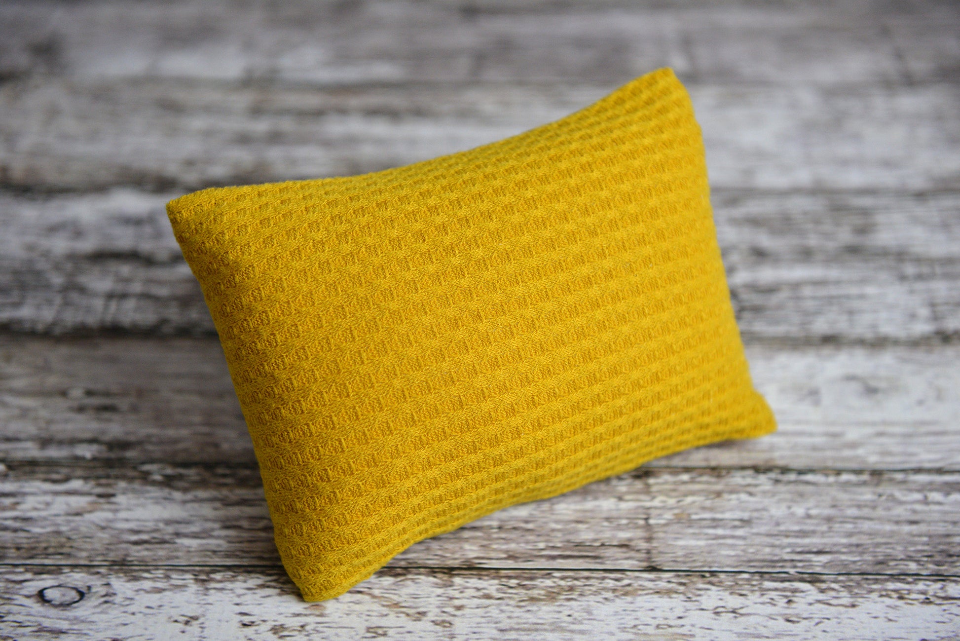 Mini Pillow with Cover - Perforated - Mustard-Newborn Photography Props
