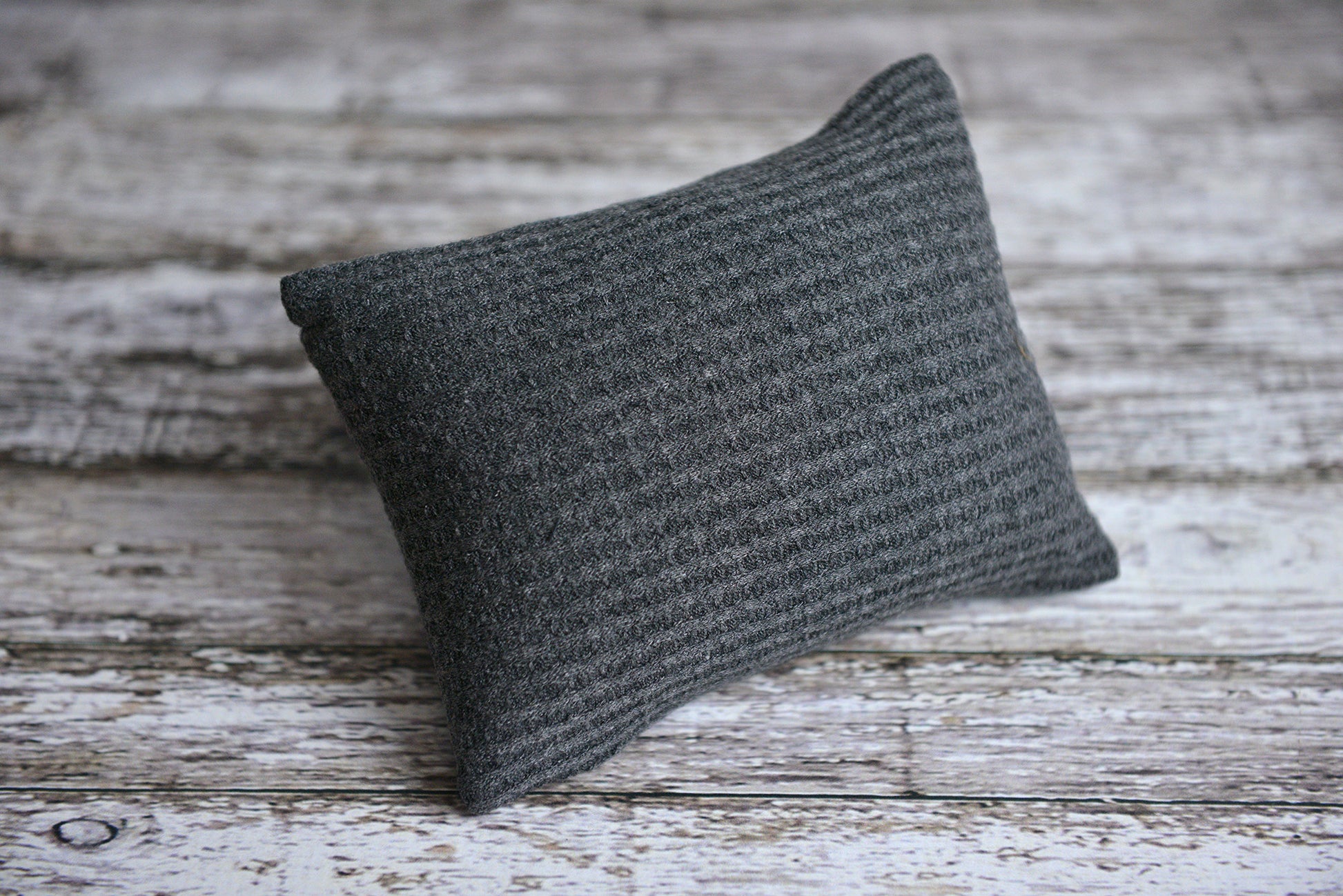 Mini Pillow with Cover - Perforated - Twotone Charcoal-Newborn Photography Props