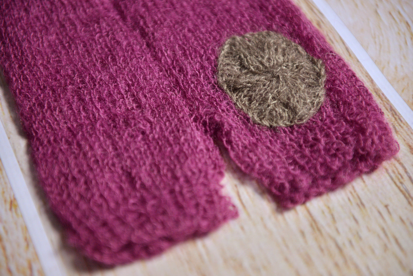 Mohair Overall with Patch and Buttons - Mauve-Newborn Photography Props