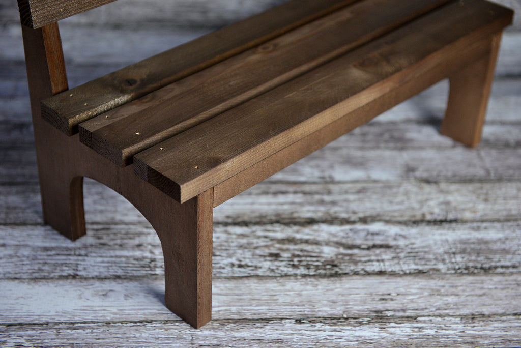 Park Bench - Brown-Newborn Photography Props