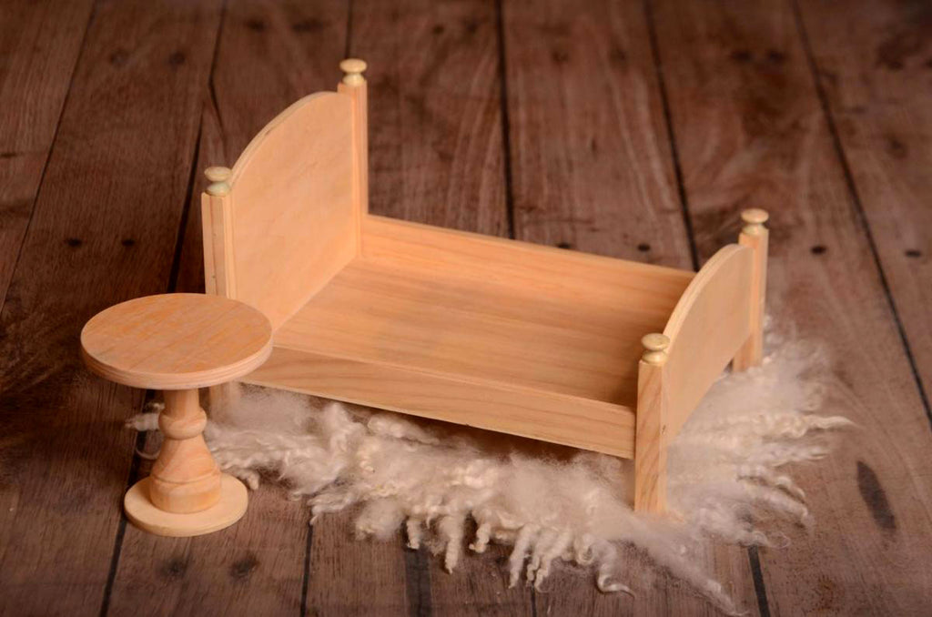 Rustic Cake Stand/Nightstand - 6.5in Tall - Natural