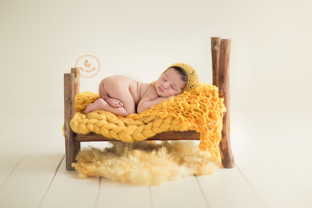 Rustic Bed - Plain Headboard-Newborn Photography Props