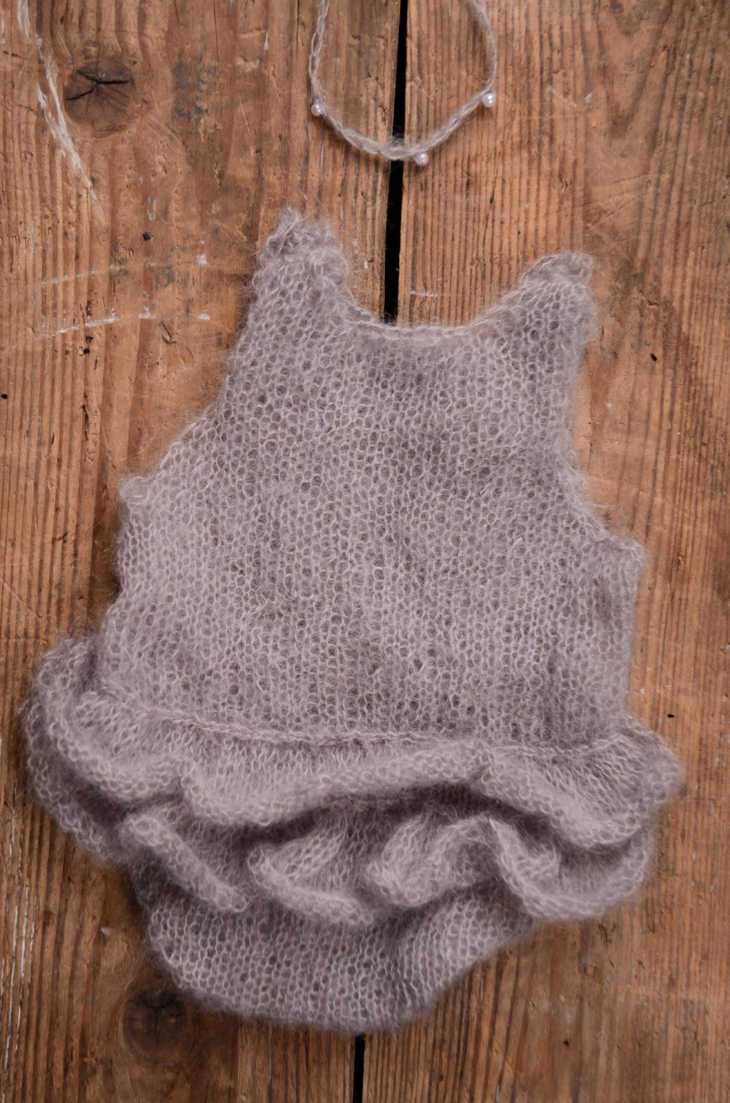 SET Romper and Headband - Silver-Newborn Photography Props