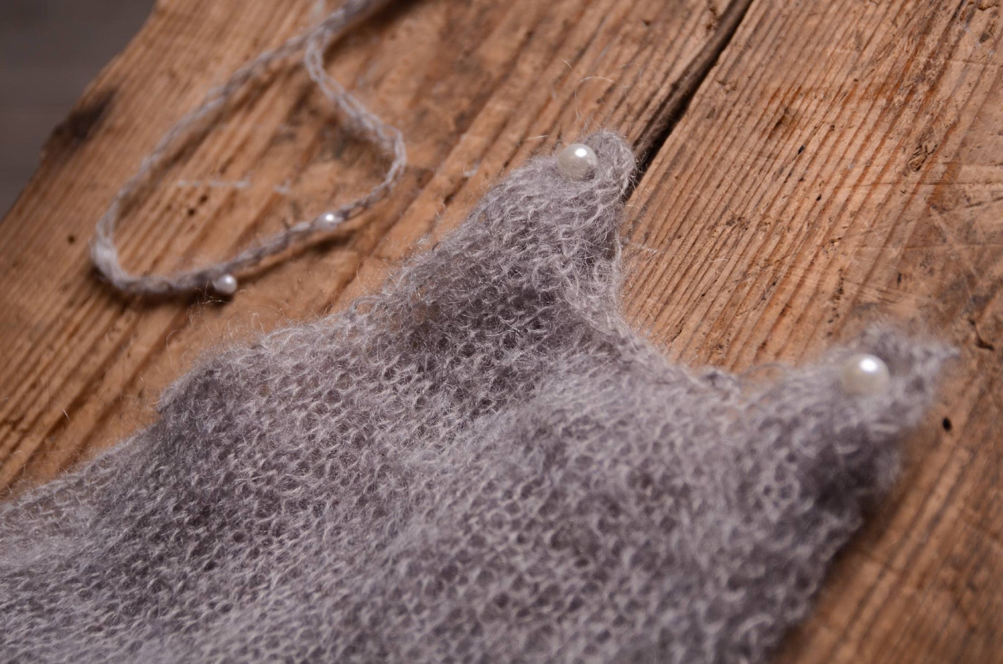 SET Romper and Headband - Silver-Newborn Photography Props