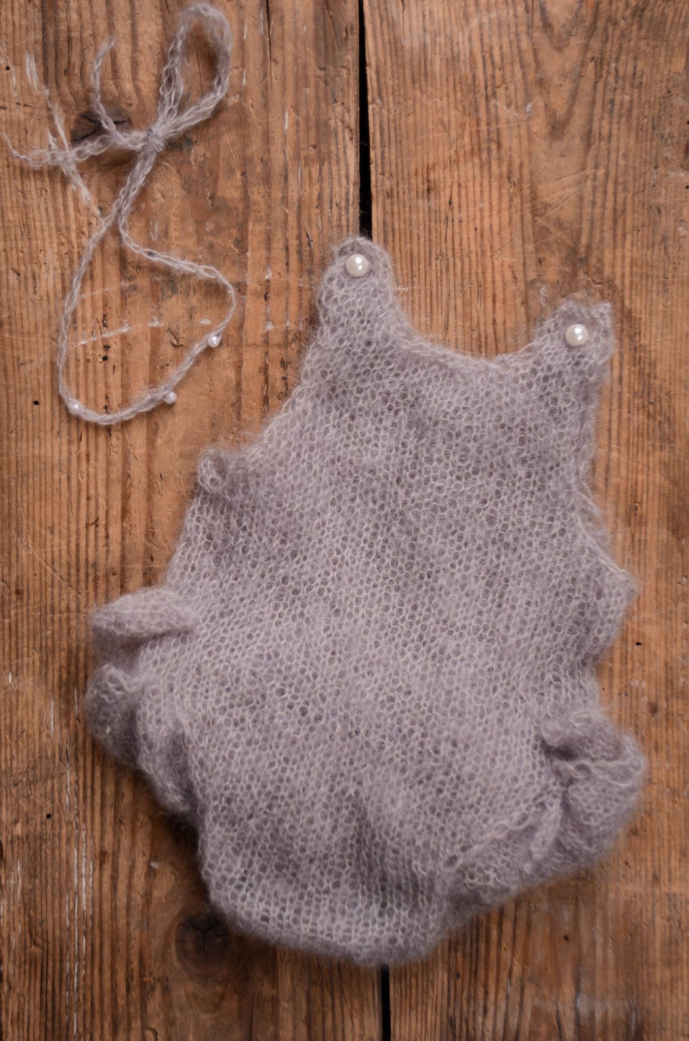 SET Romper and Headband - Silver-Newborn Photography Props