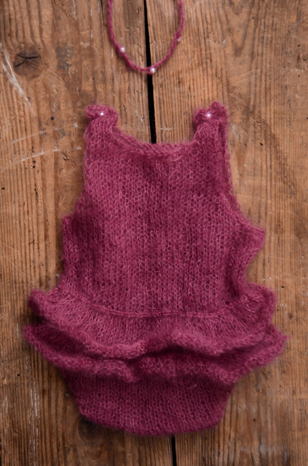 SET Romper and Headband - Mauve-Newborn Photography Props