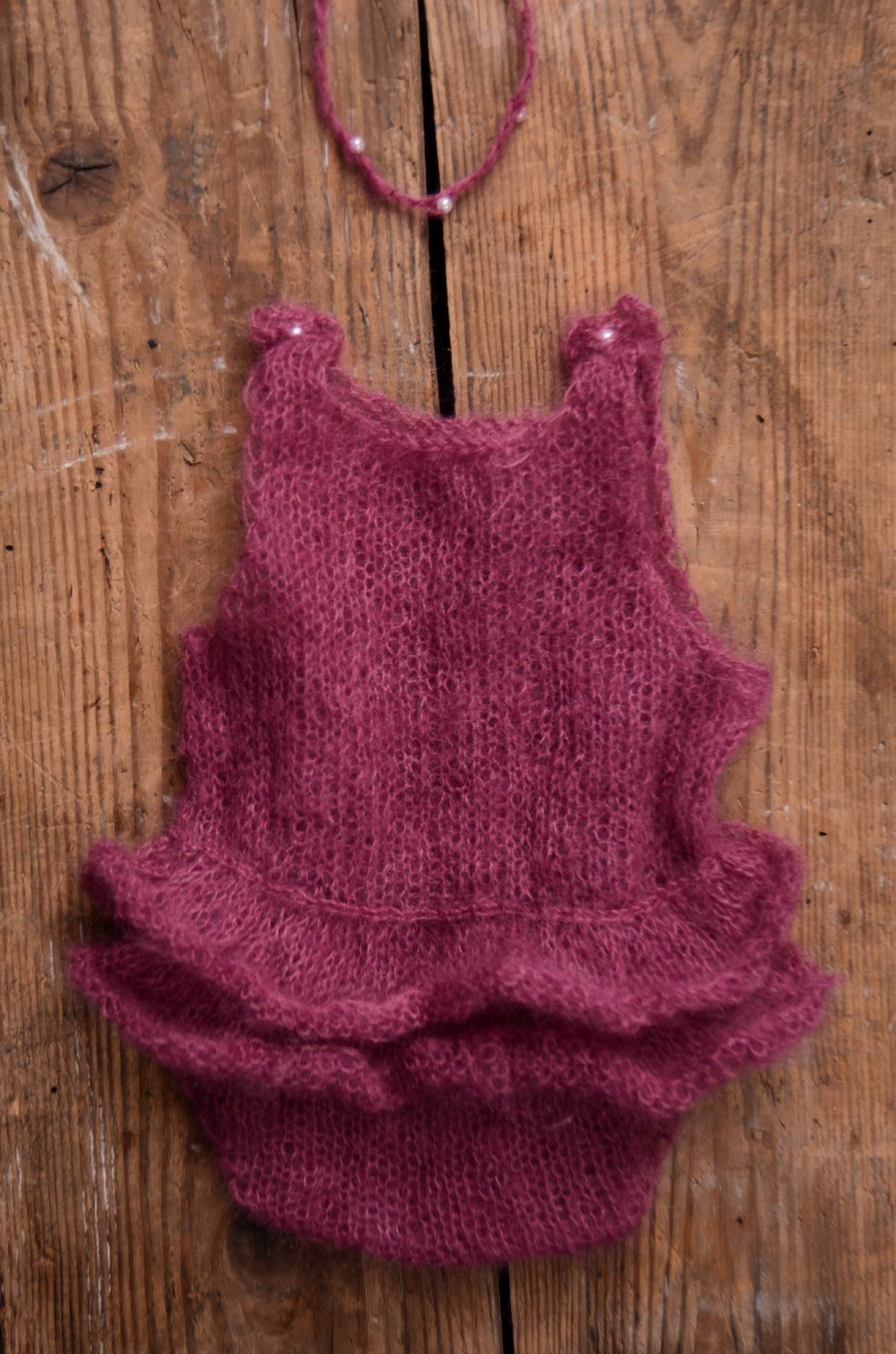 SET Romper and Headband - Mauve-Newborn Photography Props