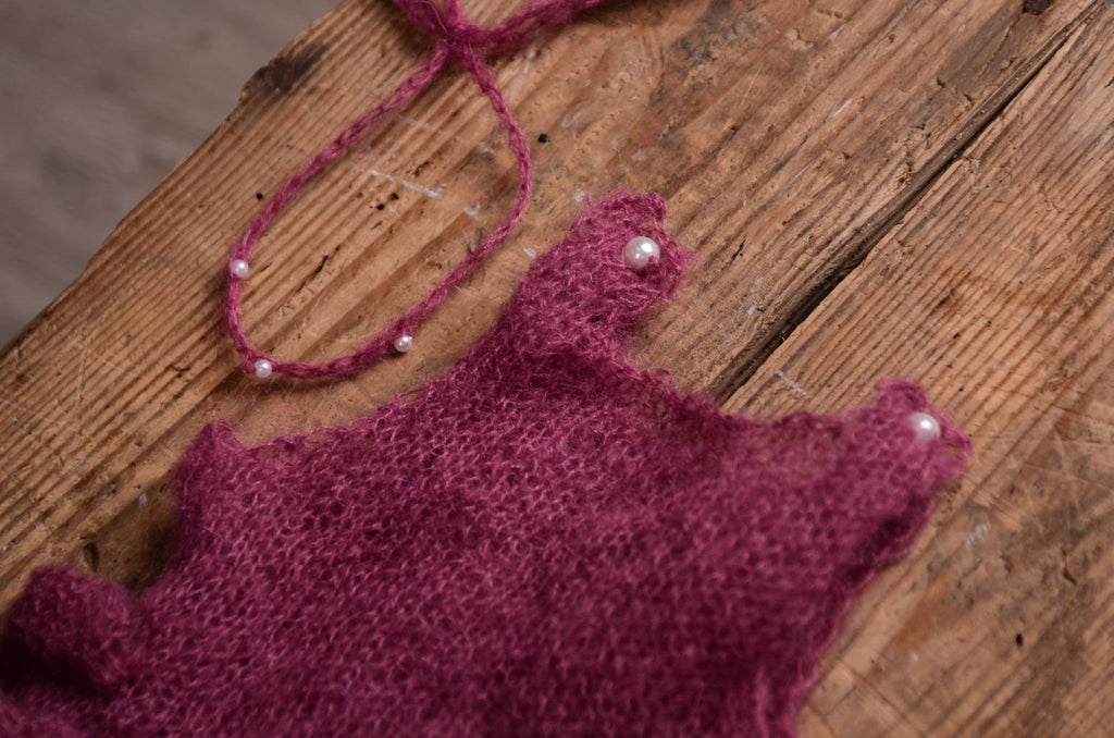 SET Romper and Headband - Mauve-Newborn Photography Props