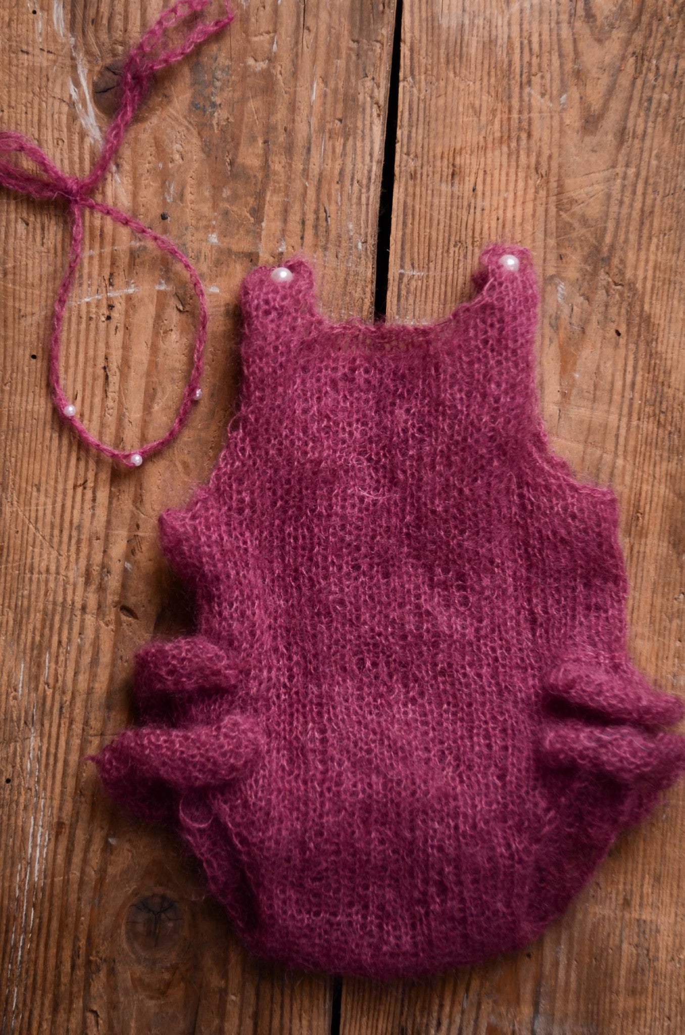 SET Romper and Headband - Mauve-Newborn Photography Props