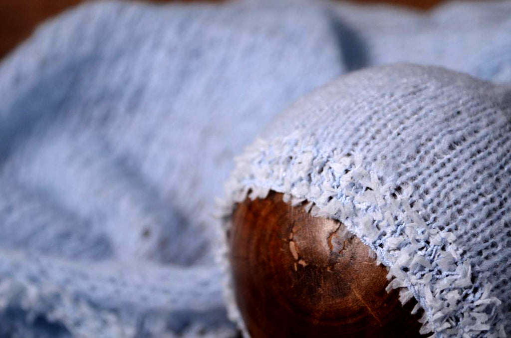 SET Fantasy Mohair Bonnet and Wrap - Cloud-Newborn Photography Props