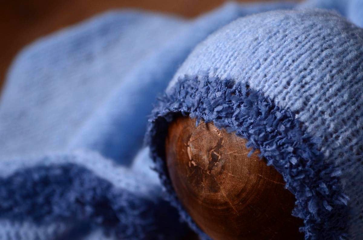 SET Fantasy Mohair Bonnet and Wrap - Blue-Newborn Photography Props