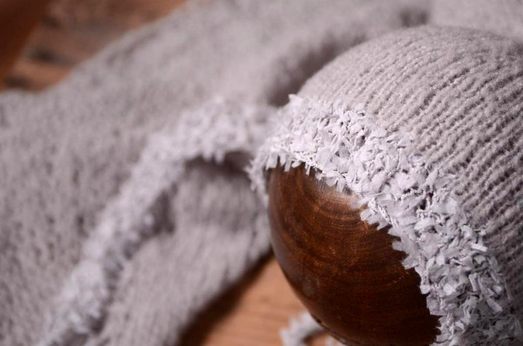 SET Fantasy Mohair Bonnet and Wrap - Silver-Newborn Photography Props