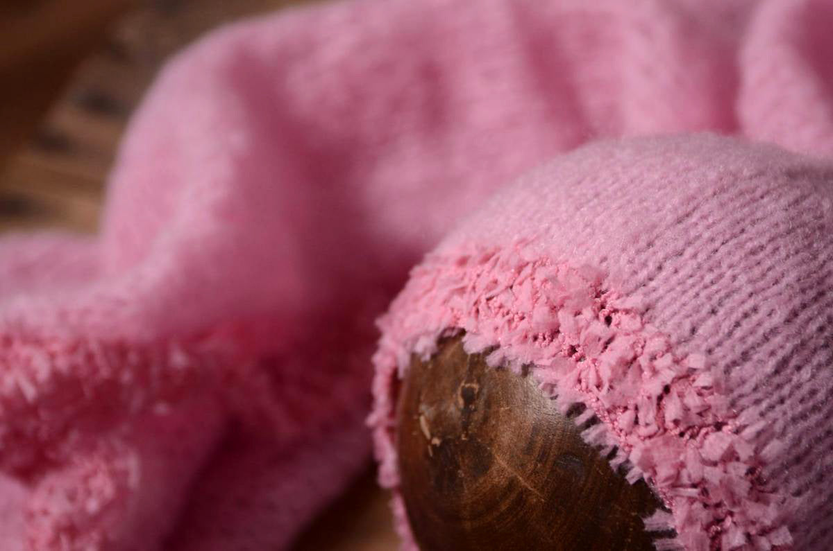 SET Fantasy Mohair Bonnet and Wrap - Pink-Newborn Photography Props