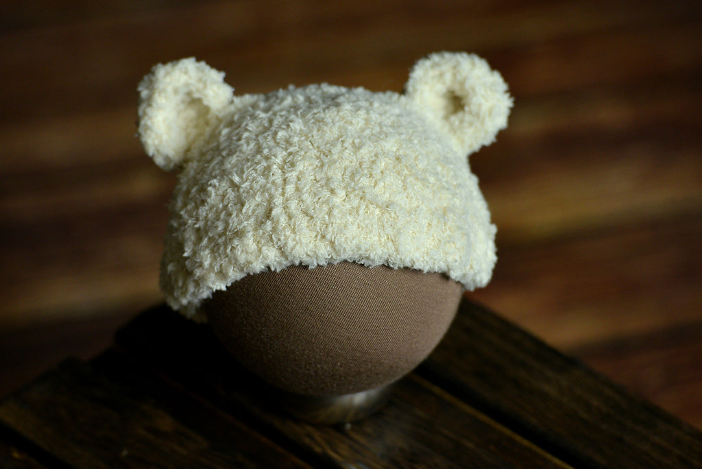 Teddy Bear Hat - Beige-Newborn Photography Props
