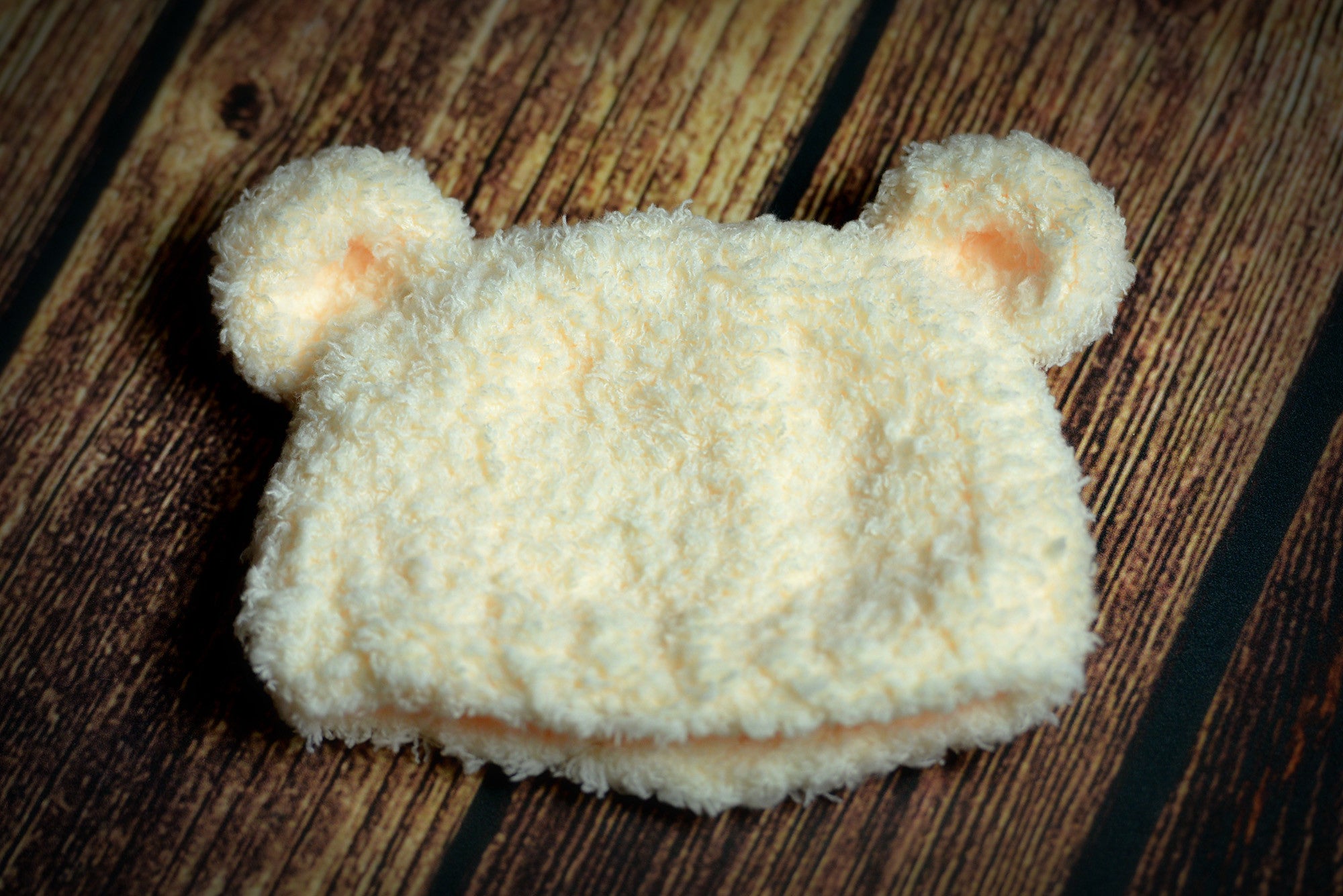 Teddy Bear Hat - Cream-Newborn Photography Props