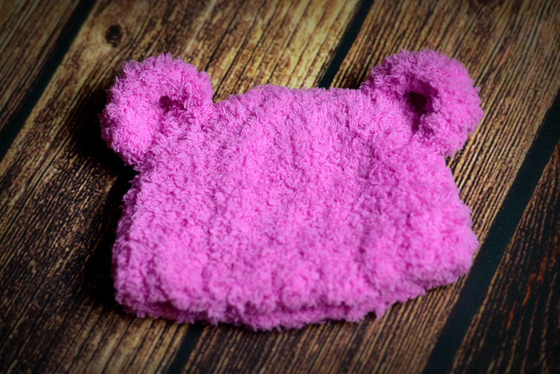 Teddy Bear Hat - Fuchsia-Newborn Photography Props