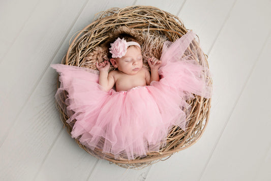 Tutu and Headband - Pink-Newborn Photography Props