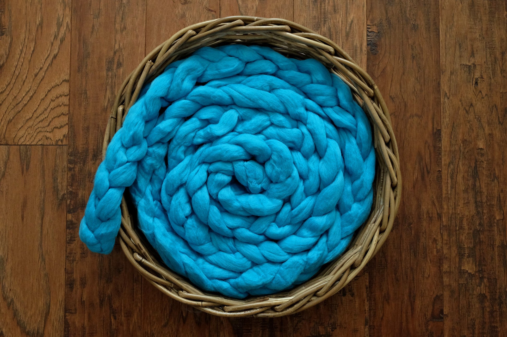Wool Braid - Acid Blue-Newborn Photography Props