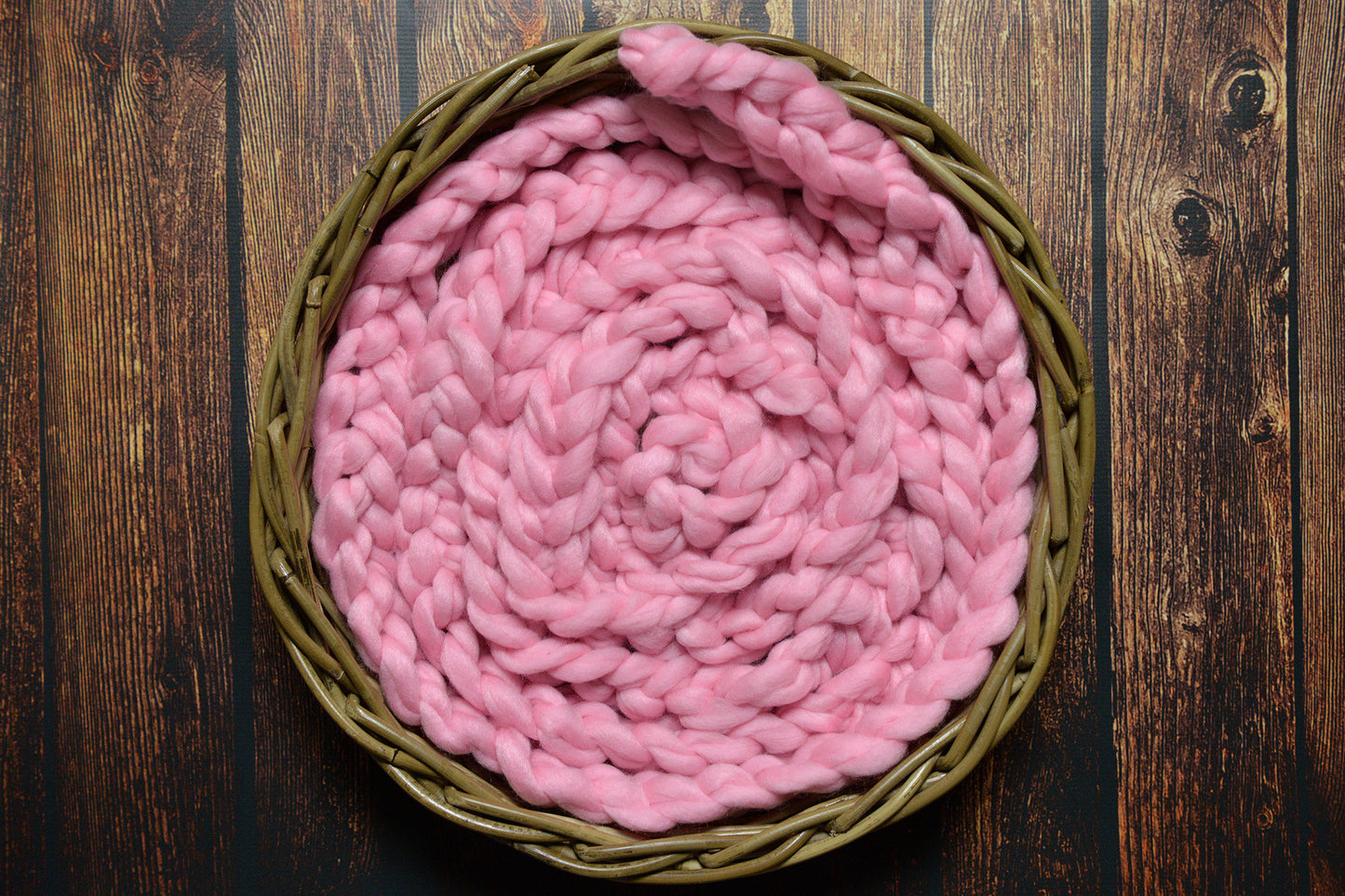 Wool Braid - Baby Pink-Newborn Photography Props