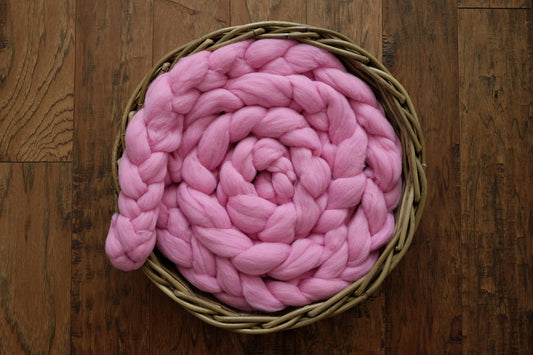 Wool Braid - Lotus Pink-Newborn Photography Props