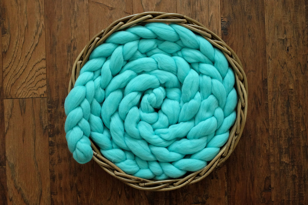 Wool Braid - Pale Green-Newborn Photography Props