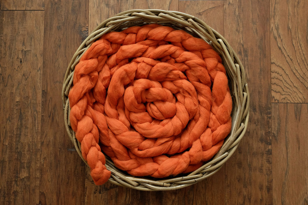 Wool Braid - Rust Red-Newborn Photography Props