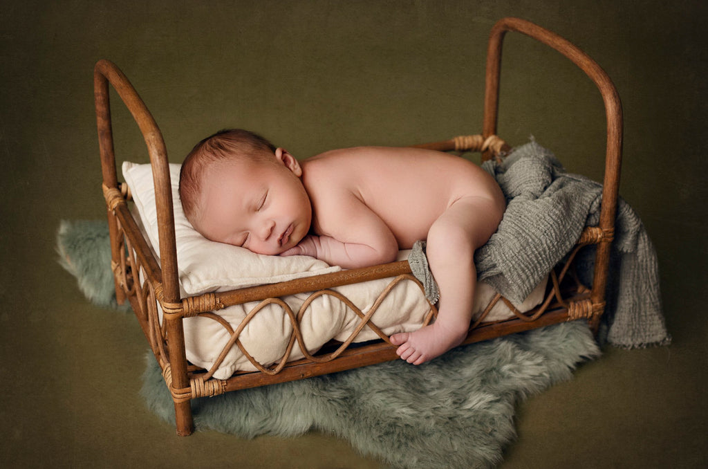 Rustic Rattan Bed - Model 2