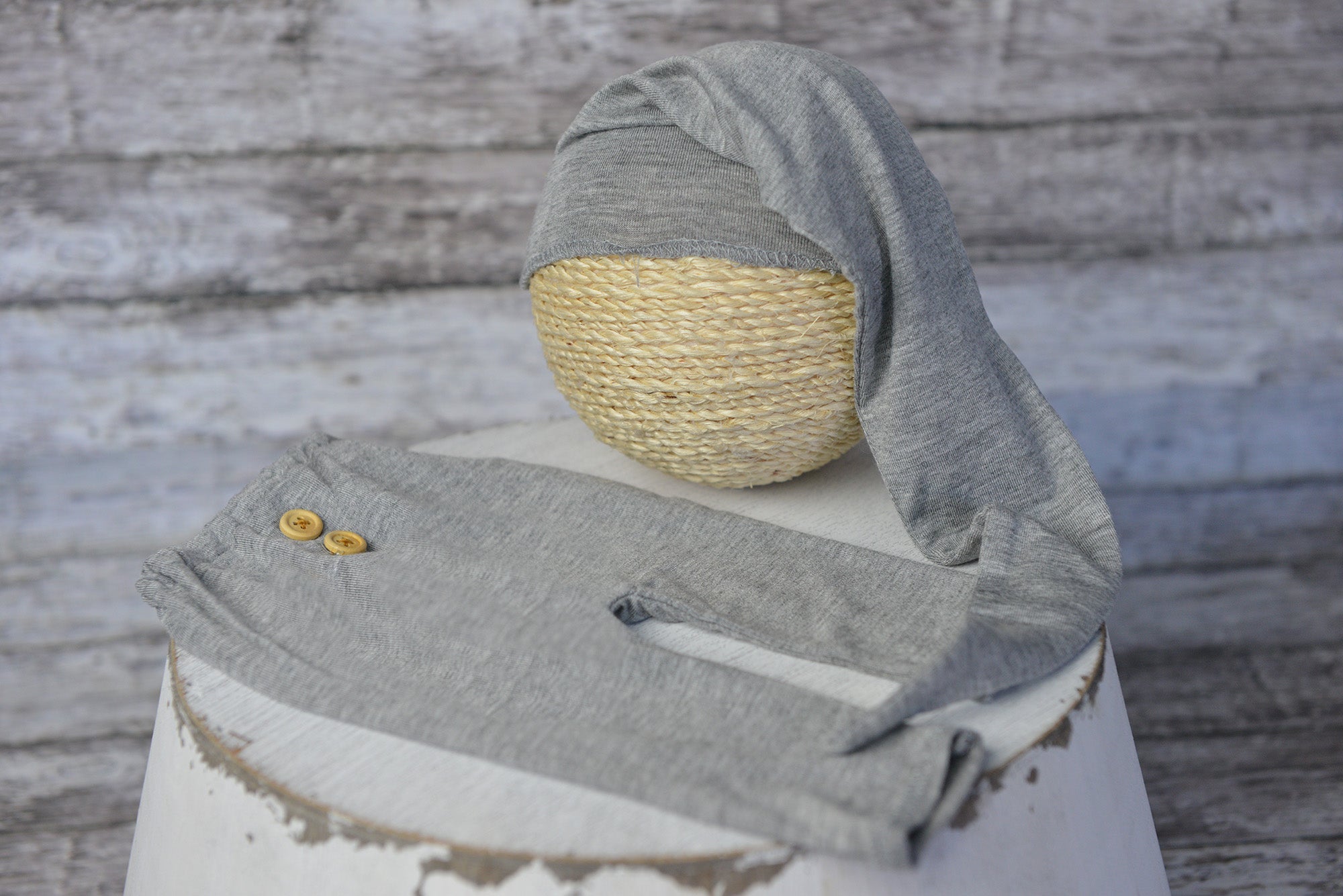 SET Basic Boy - Light Gray-Newborn Photography Props