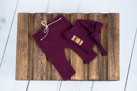 SET Basic Boy with Patch - Perforated - Burgundy