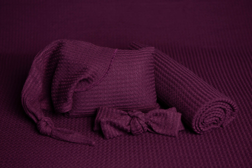 Bean Bag Set - Perforated Burgundy